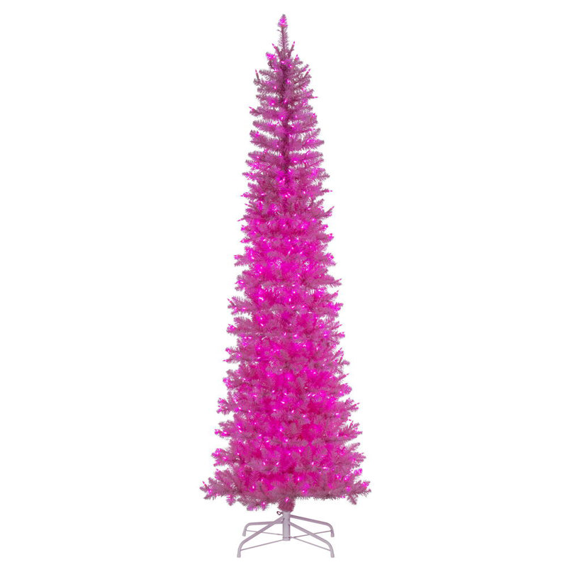 Artificial Christmas Tree with Lights, 7.5'