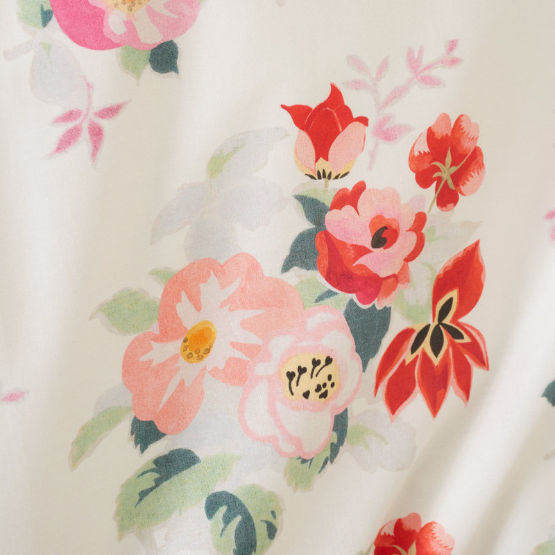 Floral Bunches Reversible Cotton Duvet Cover Set, Single