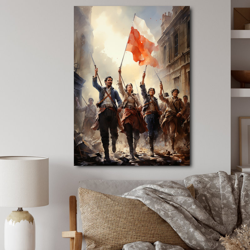 Caselton Révolution française II, H 32 po x l 16 po x P 1 po, Toile tendue