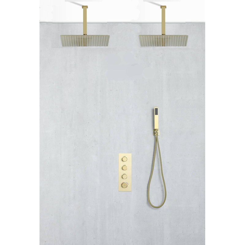 All-In-One Kit with Rough in-Valve, Brushed Gold