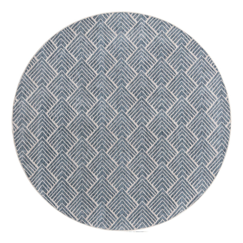 Jera Geometric Indoor Rug, Round 7'