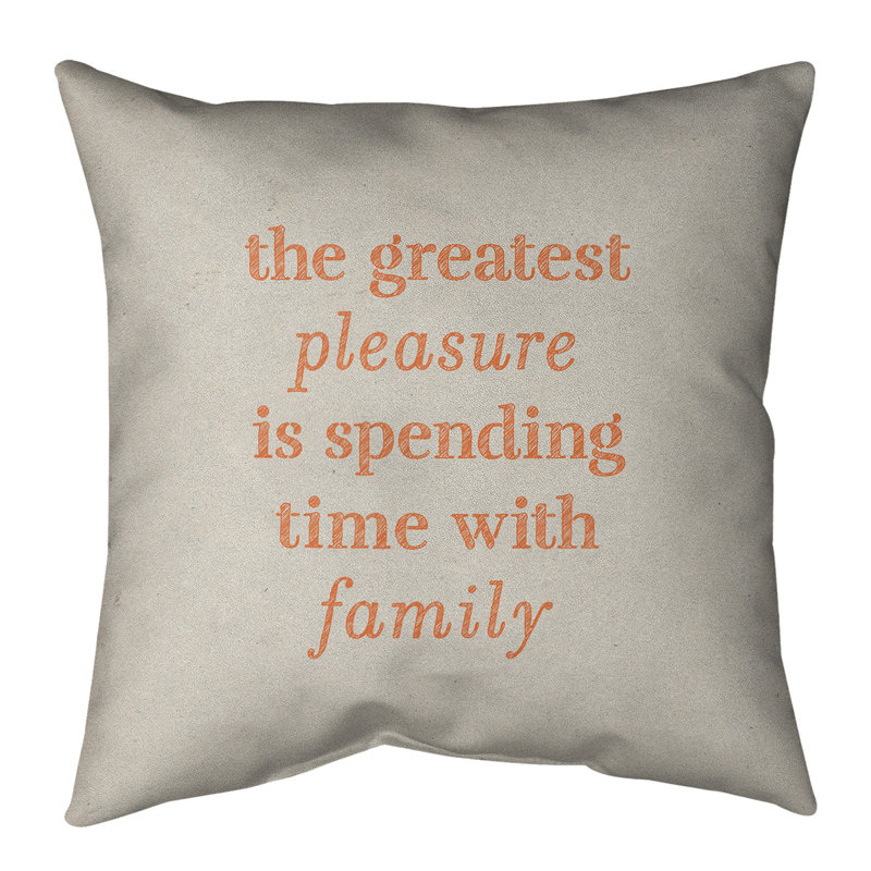 Coussin de sol, 40 po x 40 po, Blanc / Orange