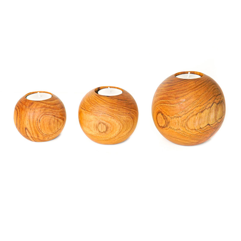 4'' H Wood Tealight Holder