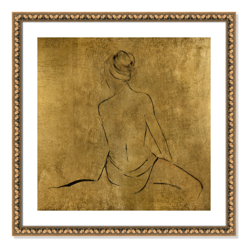 «Maia Golden Bather II» par Sally Swatland - reproduction d'art, H 28,75 po x l 28,75 po x P 1,13 po