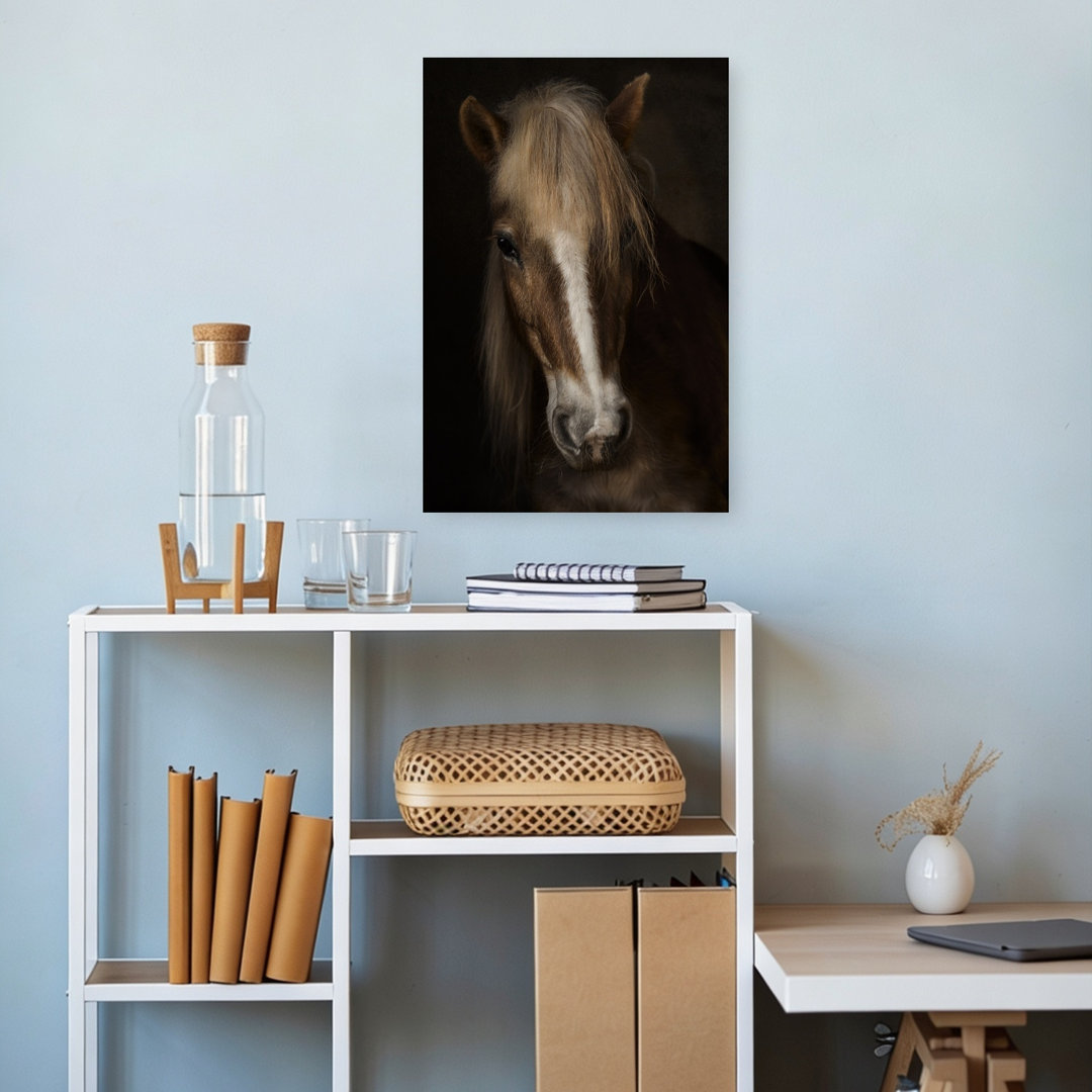 Majestic Horse Portrait Contemporary Horse Architecture Wall Art Print
