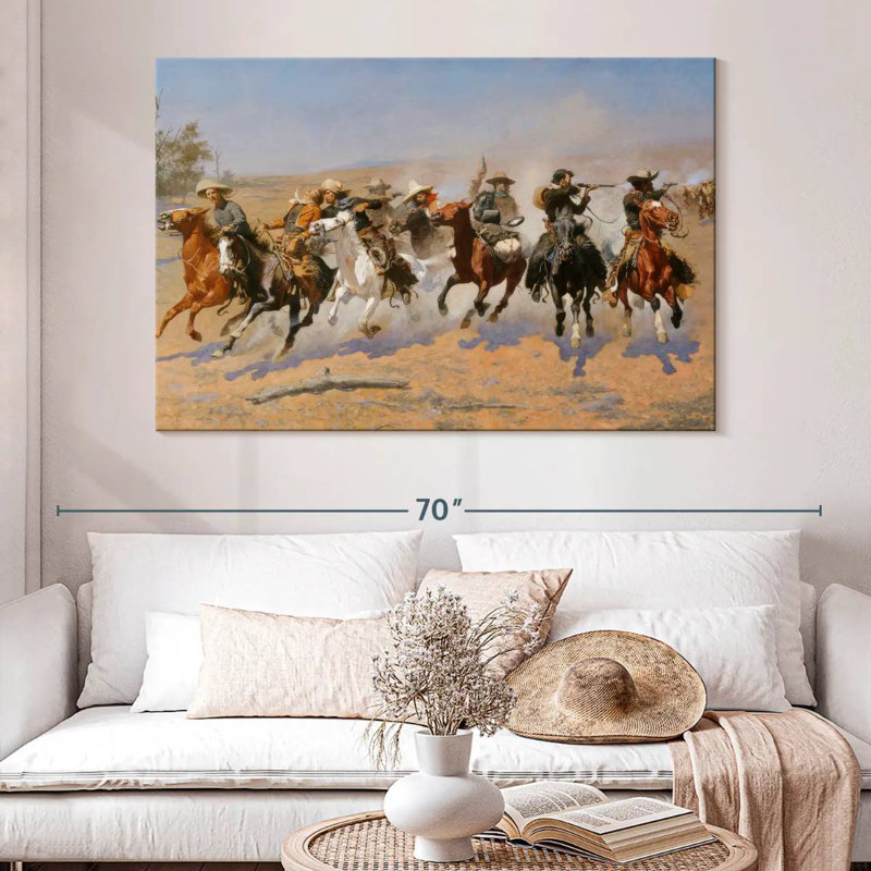 Lelar A Dash For The Timber, 34" H x 51" W