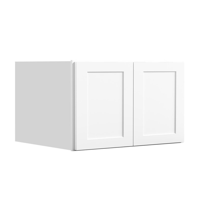 Armoire murale standard HOMEIBRO Cozy Design 36 po L x 24 po P x 24 po H en contreplaqué blanc Shaker, prête à assembler