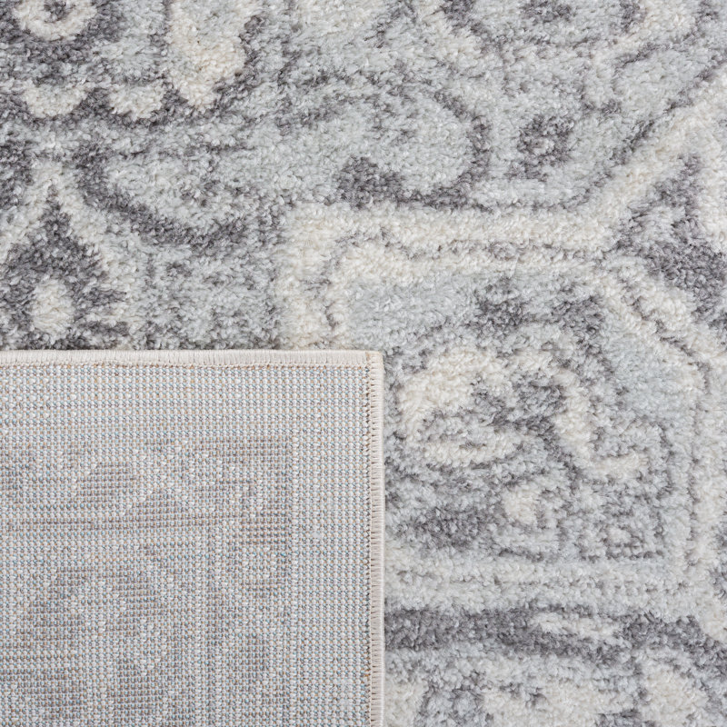Tapis ivoire / gris Tulum 286, Rectangle 8 pi x 10 pi