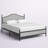 Alaja Upholstered Platform Metal Four Poster Bed-1572918639-1572918636