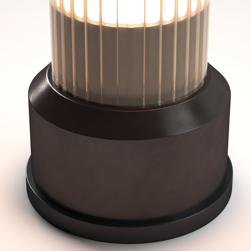 Lampe de table à DEL sans fil rechargeable CANDLESTICK, contrôle tactile à 3 niveaux de luminosité, graphite, Gris