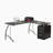 Techni Mobili Modern L- Shaped Computer Desk With File Cabinet And Storage