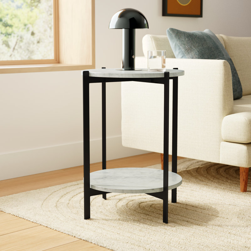 Blanche Marble Top End Table