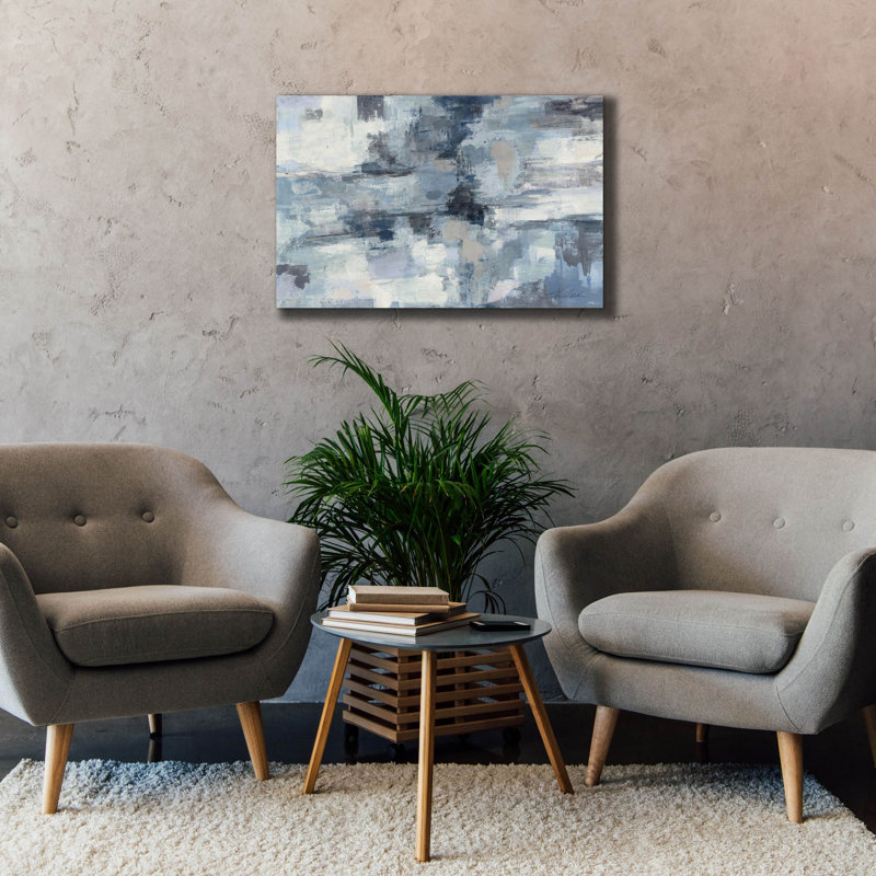«In The Clouds Indigo and Grey» par Silvia Vassileva, reproduction sur toile tendue, H 26 po x l 40 po x P 1,5 po
