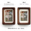 Mini-cadre photo 2,5 x 3,5 en bois de noyer massif