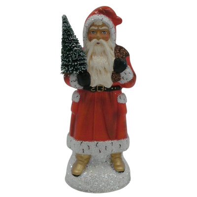 Schaller Paper Mache Candy Container - Santa