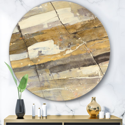 «Fire and Ice Minerals V», reproduction d'art sur cercle en métal