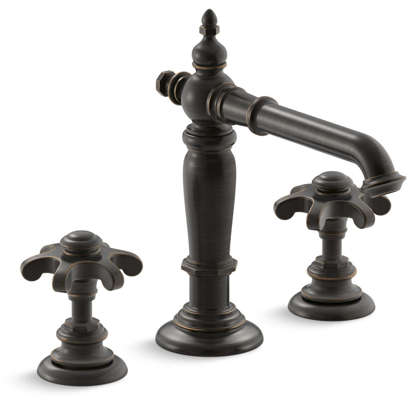 Artifacts® Widespread Bathroom Faucet with Drain Assembly, Oil Rubbed Bronze