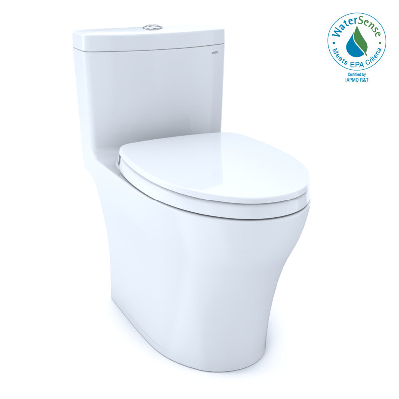 Aquia® Dual-Flush Elongated One-Piece Toilet with Tornado Flush (Seat Included)