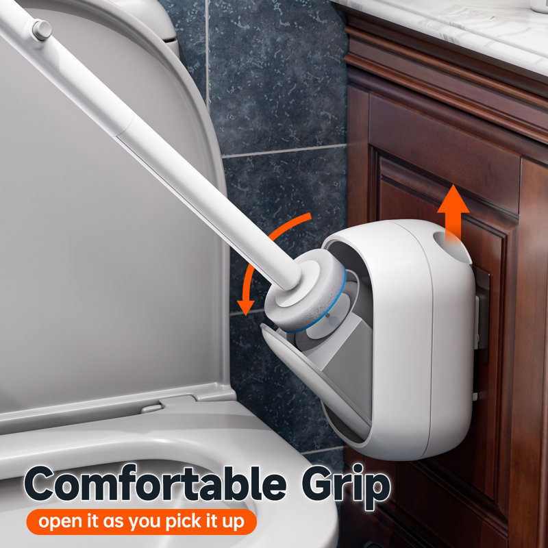 Brosse de toilette jetable avec solution de nettoyage Joybos, livrée avec 30 têtes de rechange, adaptée à la salle de bain