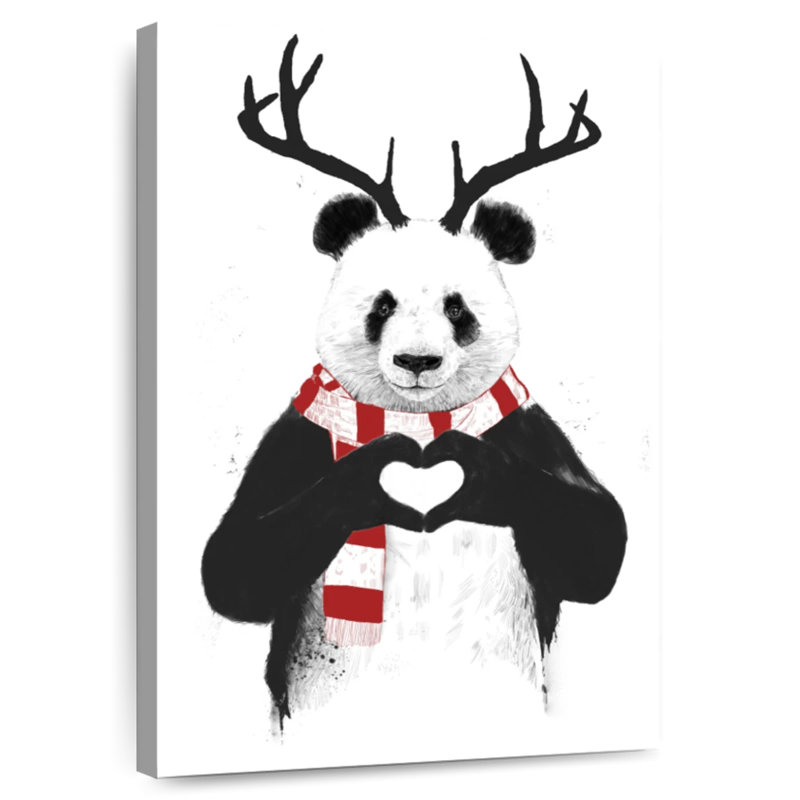 Panda de Noël Brampt, H 39 po x l 26 po