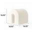 Arched Ottoman Large  Footstool Teddy-Plush Sofa Stool 43x43CM
