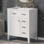 Ensemble de meuble-lavabo autoportant 30 po avec évier, cadre solide et armoire en MDF avec tiroirs multiples, blanc-1258523666