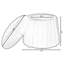 Repose-pieds de rangement capitonné en velours de 16 po de largeur-670090901
