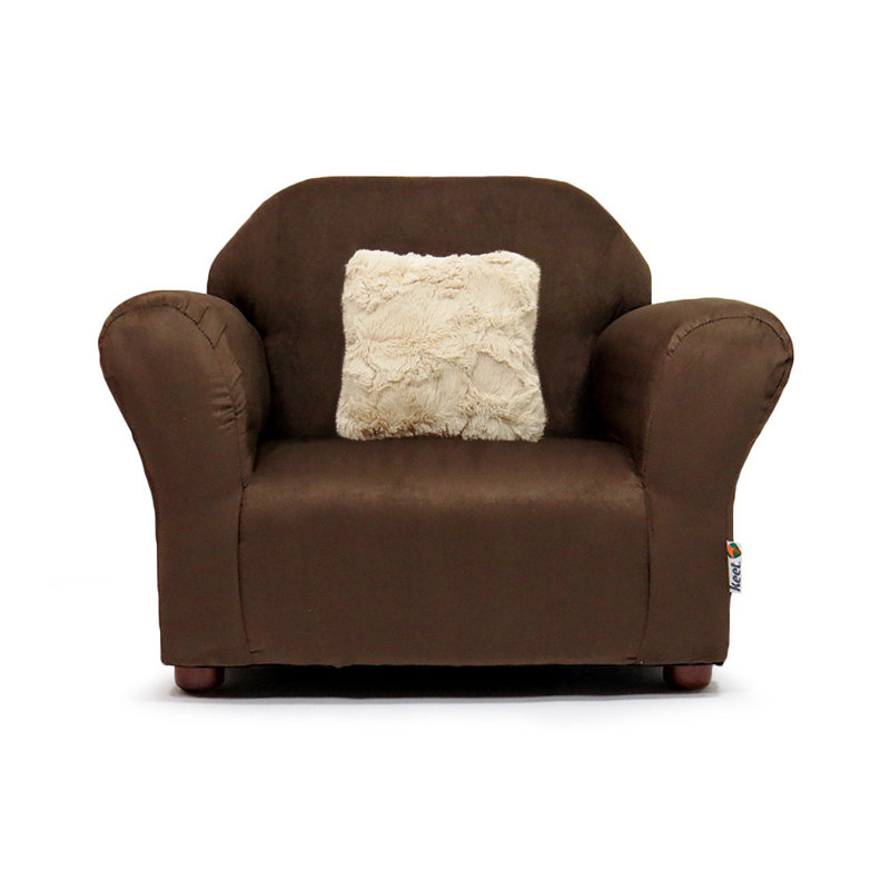 Chaise en micro-suède Keet, Brun