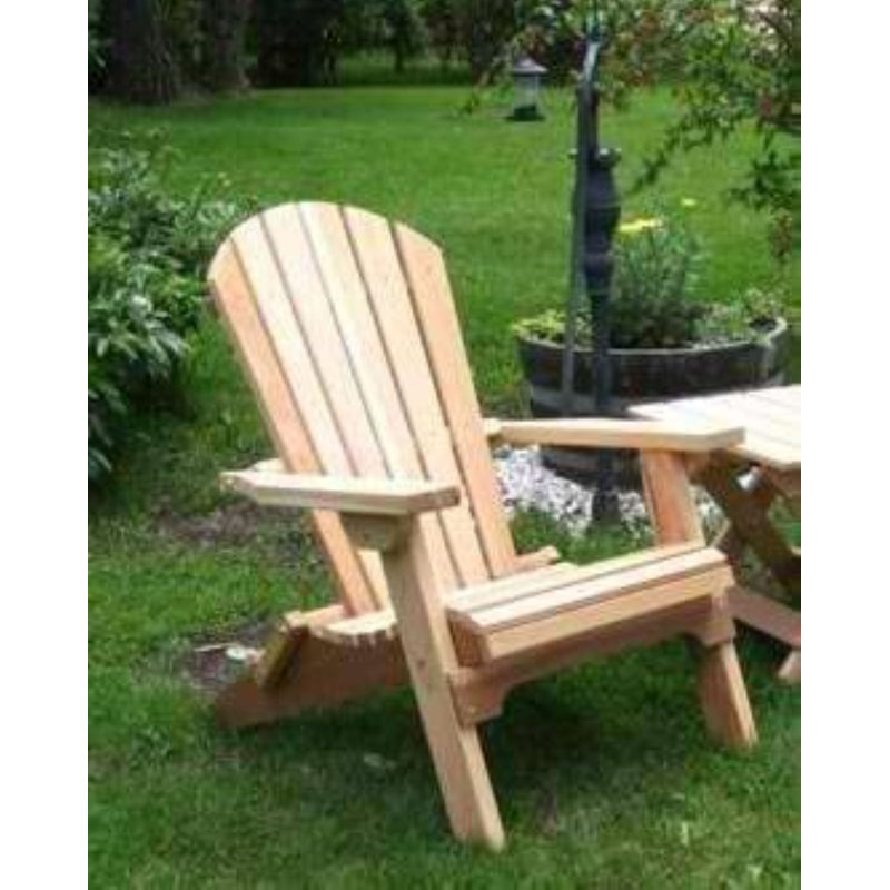 Chaise Adirondack pliante en cèdre, fabrication Amish, Brun