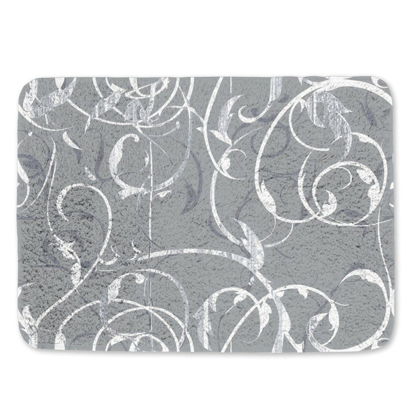 Graviel Microfiber / Microsuede Non-Slip Bath Mat, 17"W x 24"L