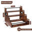 Organisateur de comptoir en bois rustique à 4 niveaux avec barres anti-chute, support de rangement polyvalent pour bar à café, épices, spiritueux, l 16 po x P 15,74 po x H 12,4 po