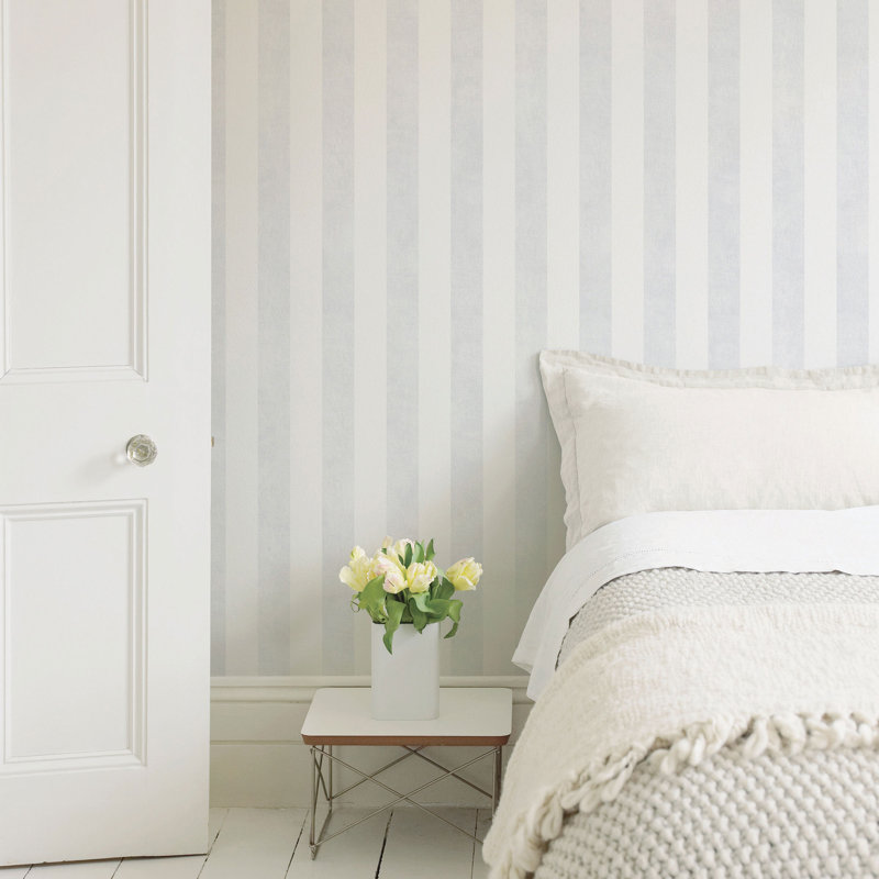 Dodd 10m x 52.8cm Matte Wallpaper Roll, Grey/White