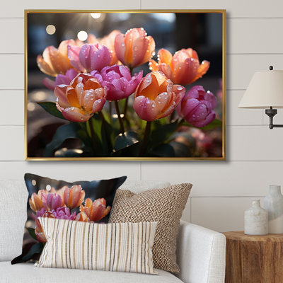 " Purple Tulips Field Vibrant "