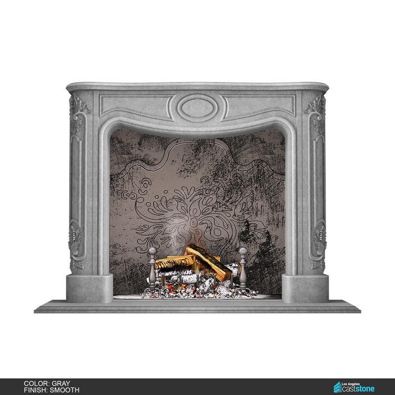 Florence Fireplace Surround, Gray Smooth