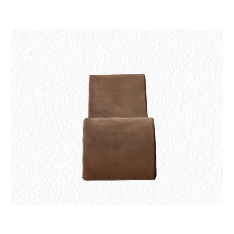 Solace Chaise Lounge Chair Relaxation, Ergonomic Design With Soft Yet Firm High-Density Foam Core, Removable Machine-Washable Cover, Brown