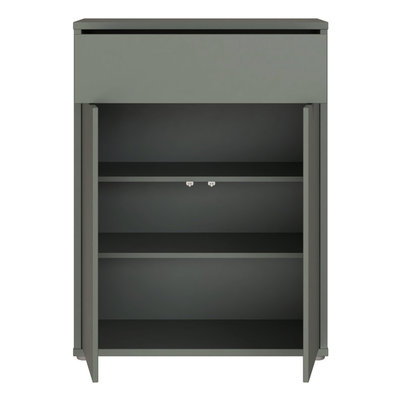 Rylon Shoe Storage Cabinet, Green