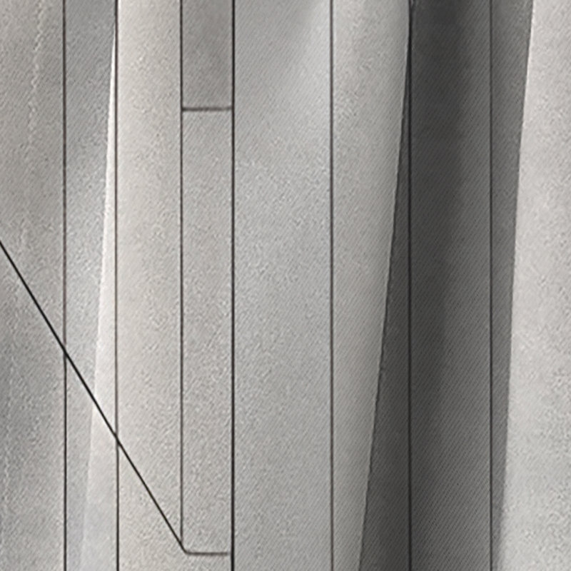 Parallels gris et blanc platine - Rideau Shapes - Rideau abstrait occultant - 1 panneau, L 52 po x L 84 po