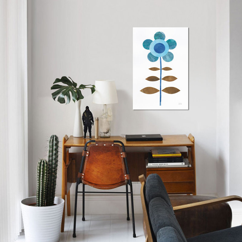 «Retro Blooms IV», impression sur toile, H 12 po x l 8 po x P 0,75 po, Toile tendue, Pas de tapis