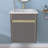 Venere Dark Grey Bathroom Vanity 16'' Floating Wall Mount Solid Surface Vanity Cabinet with Single Basin Vanity Top