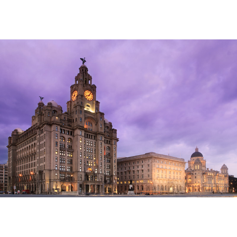 Bonheur Pier Head, Liverpool - Wrapped Canvas Print, 30cm H x 46cm W x 3.8cm D