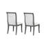 Chaises de salle à manger rembourrées Cassius avec lignes courbes et structure en bois d'hévéa-129020371