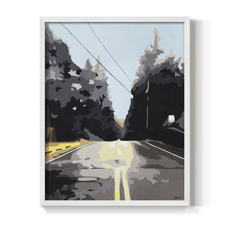 Reproduction d'art encadrée en bois massif, Blanc, H 14 po x l 11 po