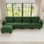 Canapés modulaires à compression, canapé modulaire en chenille verte, salon moderne