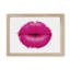 Hot Pink Lips In Abstract - Painting-1413621047-1413621045