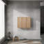 Armoire latérale de salle de bain 36 po, 3 portes à fermeture douce, conception à fixation flottante