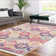 Alfa Rich Ultra-Thin Floral Purple Pink Washable Non-Slip Area Rugs for Living Room Bedroom Kitchen
