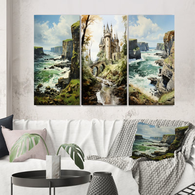 «England Majestic Cliffsengland Landscape», 3 pièces sur toile