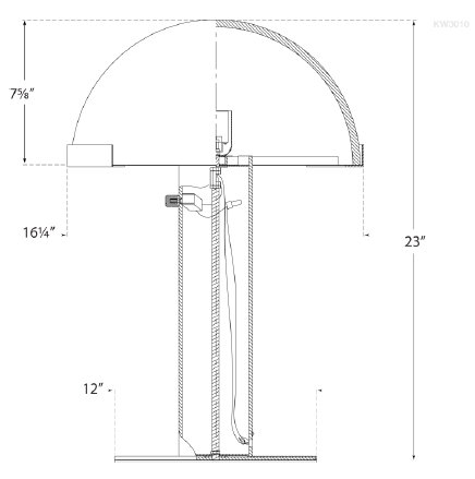 Kelly Wearstler Melange Table Lamp, Antique-Burnished Brass, 23" H x 16.25" W x 16.25" D