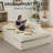 69" D Oversized Chenille Upholstered Boneless Chaise Lounge Chair, No Assembly-730427239