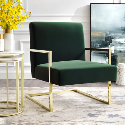 Fauteuil d'appoint en velours pour chambre à coucher Nicole Miller New York Keenan Nicole Miller